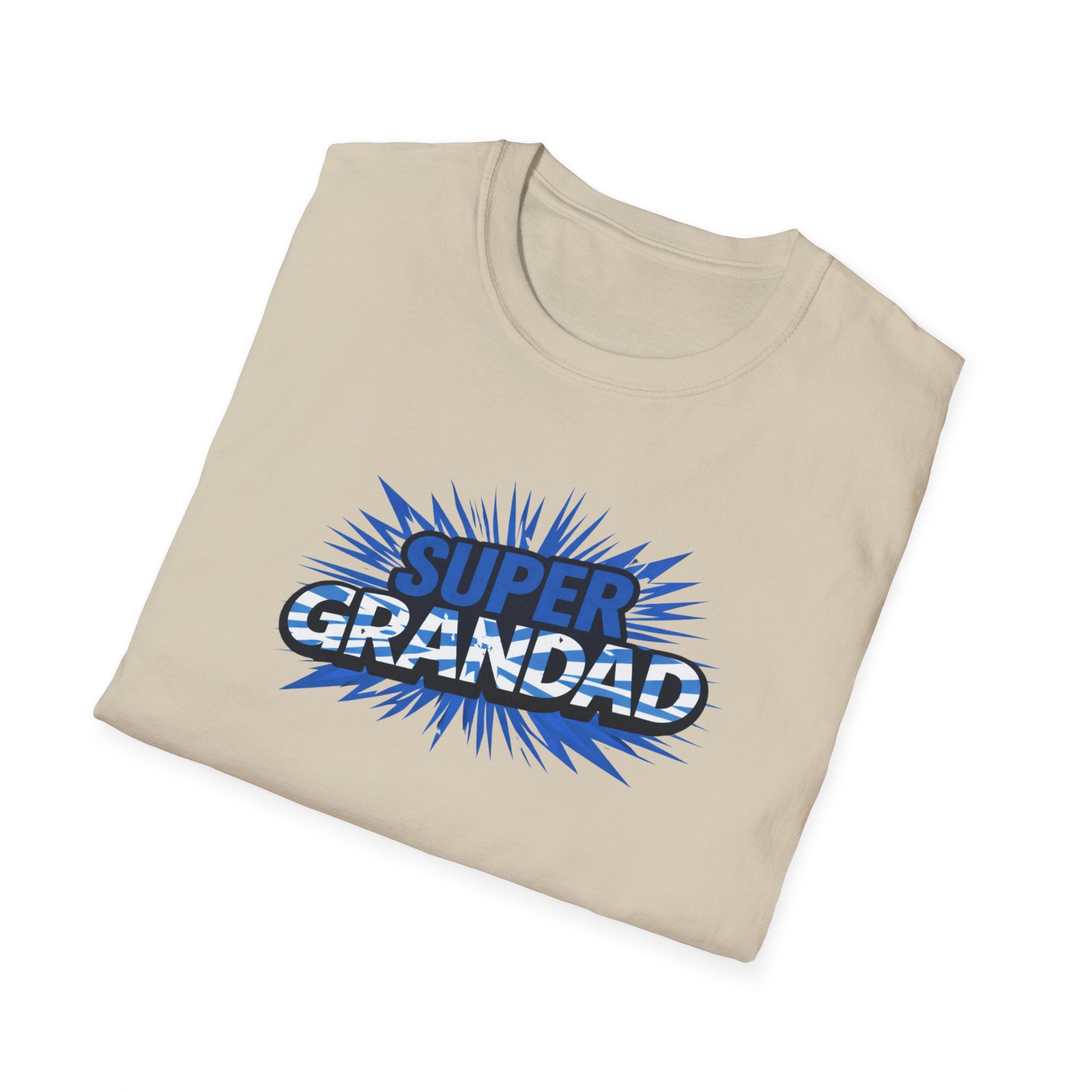 Super Grandad Scotland Flag/Scottish themed T-Shirt — Retro Comic Gift for Grandpa, Father’s Day & Birthday