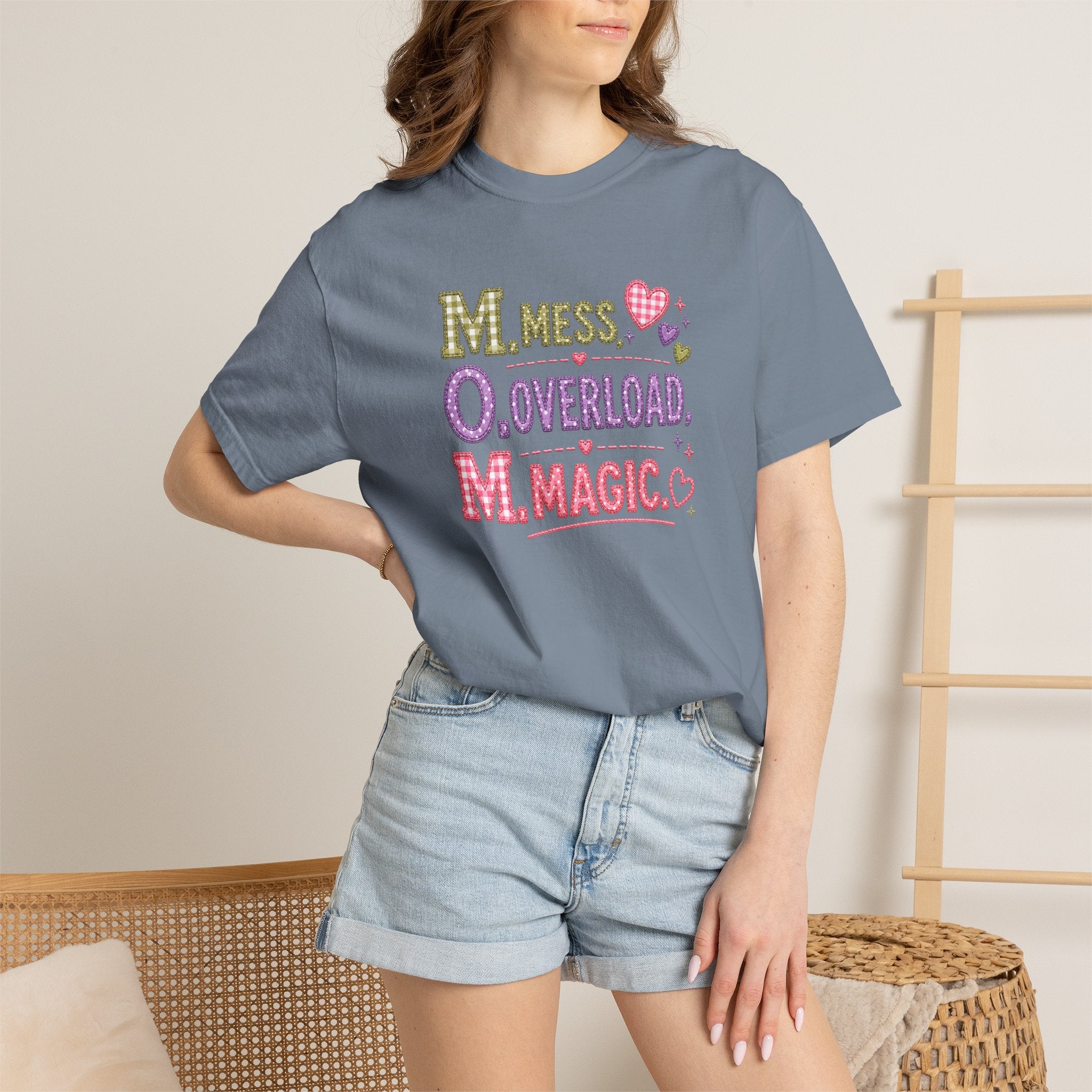 M.O.M. Graphic Tee — "Mess Overload Magic" Cute Mom Shirt