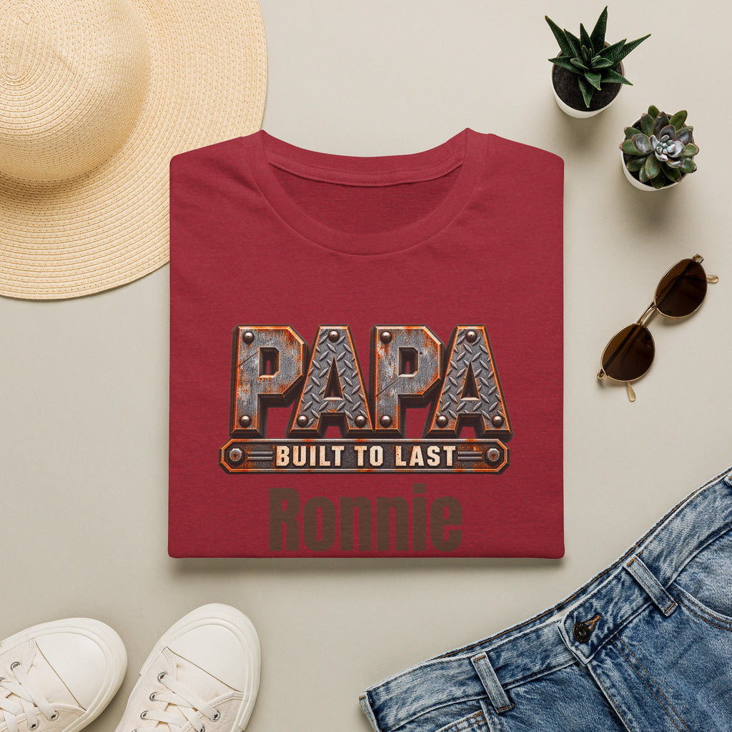 Papa "Built to Last" T-Shirt — Personalise