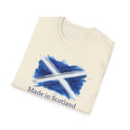 Made in Scotland T-Shirt — Watercolor Saltire Flag Tee