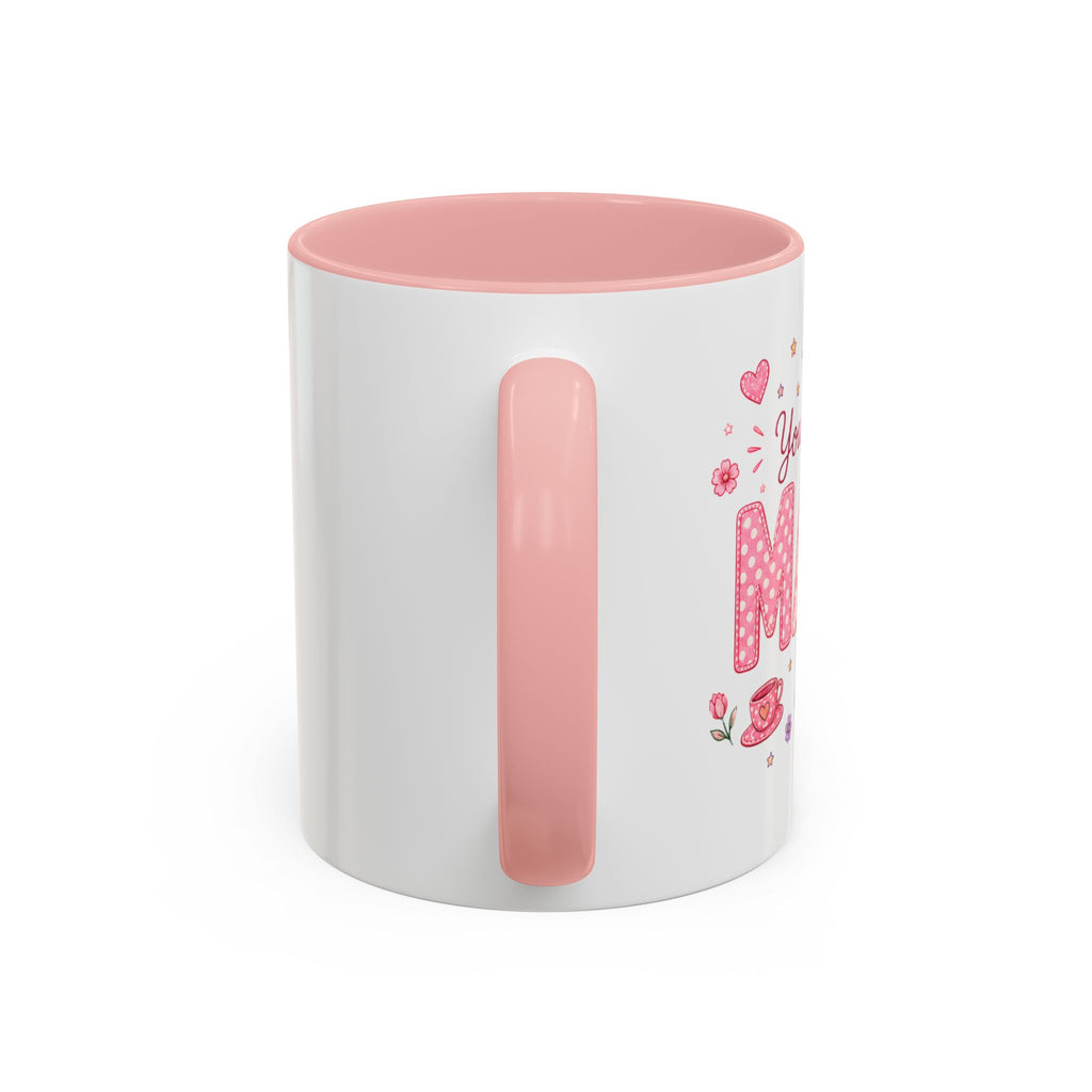 "You had me at MAMA" Floral Accent Coffee Mug – Pink 11/15oz