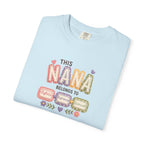 Nana Family Name T-Shirt — "This Nana Belongs To" Floral Grandma Gift