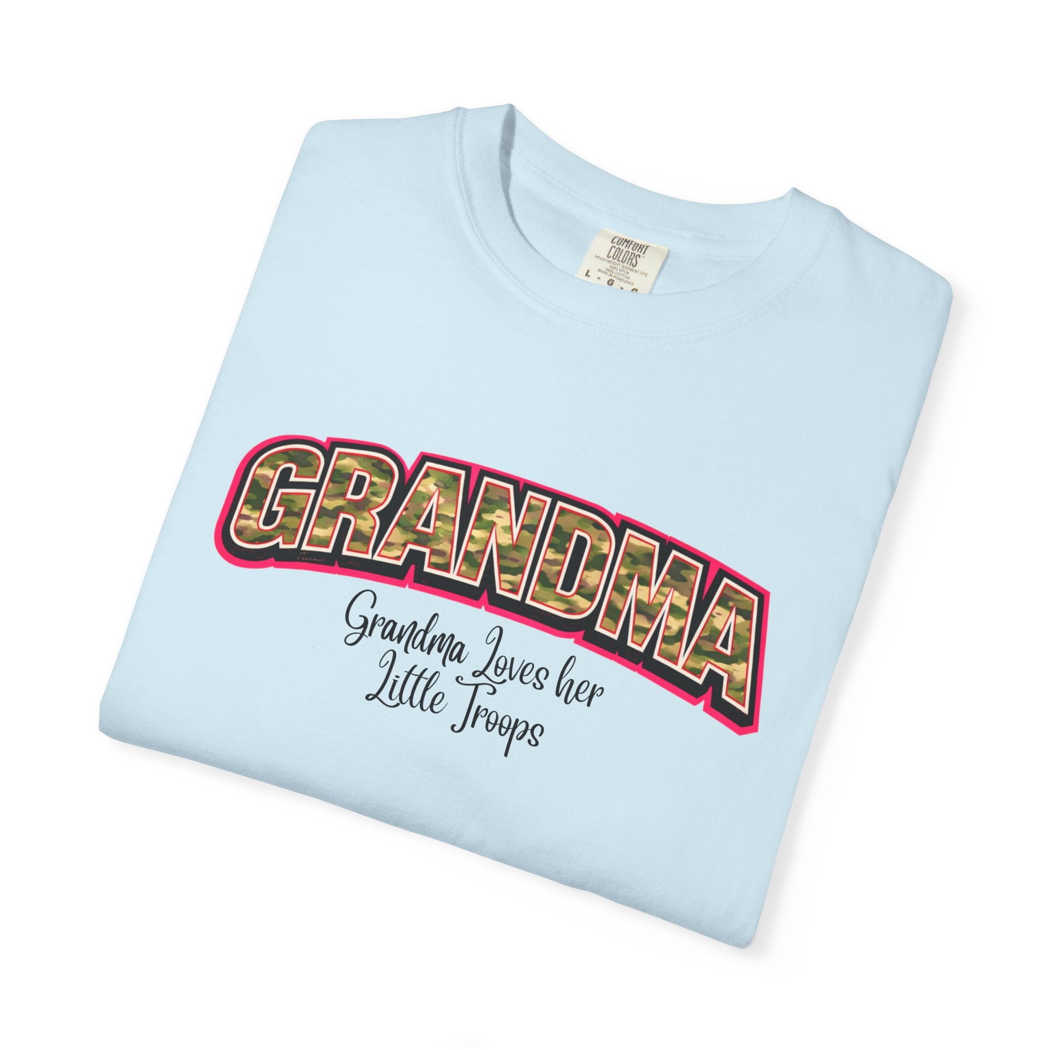 Grandma Floral Retro Tee — "Grandma: Grandkids Love Her a Little Teacup"
