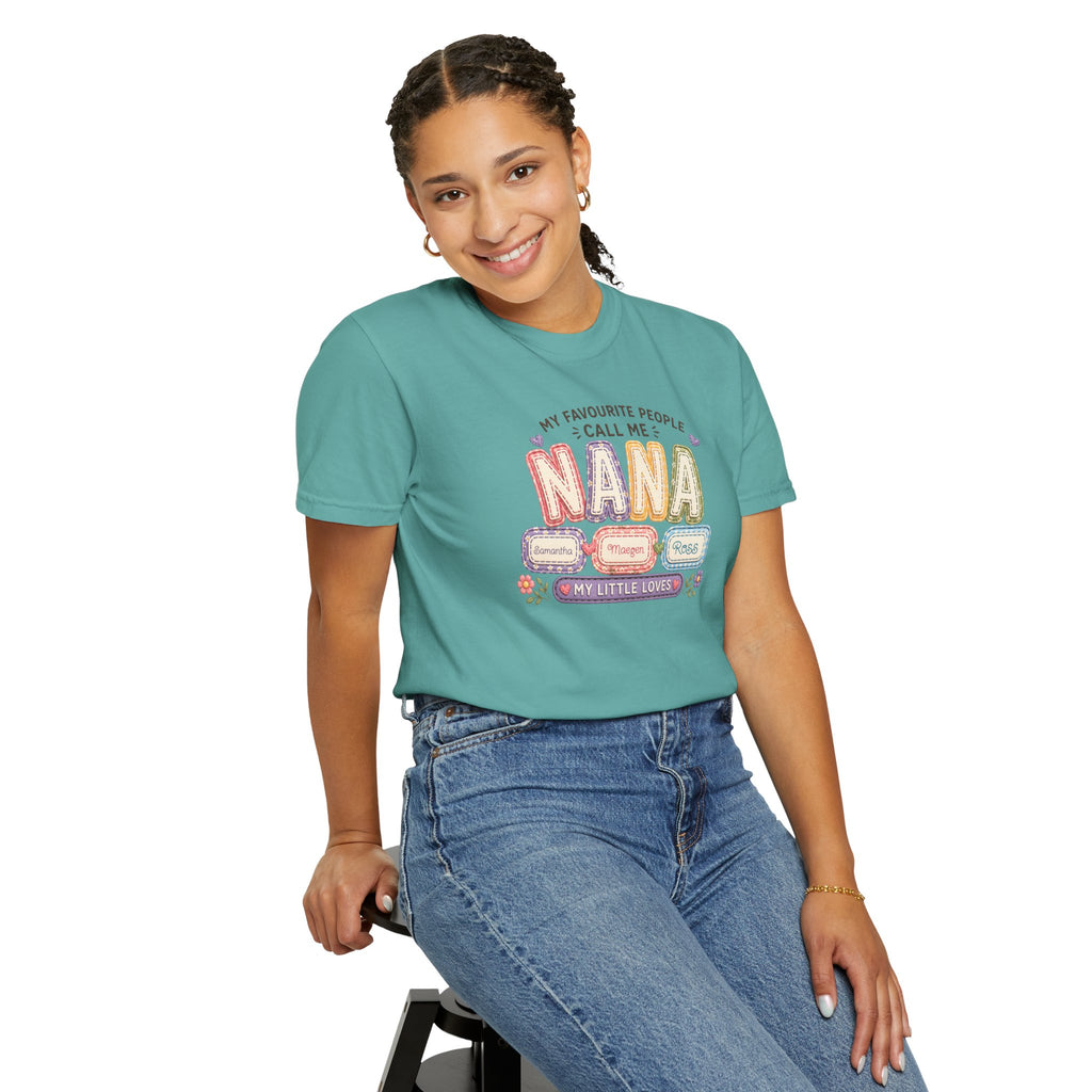 Nana T-Shirt — "My Favourite People Call Me Nana" Floral Grandma Gift Tee