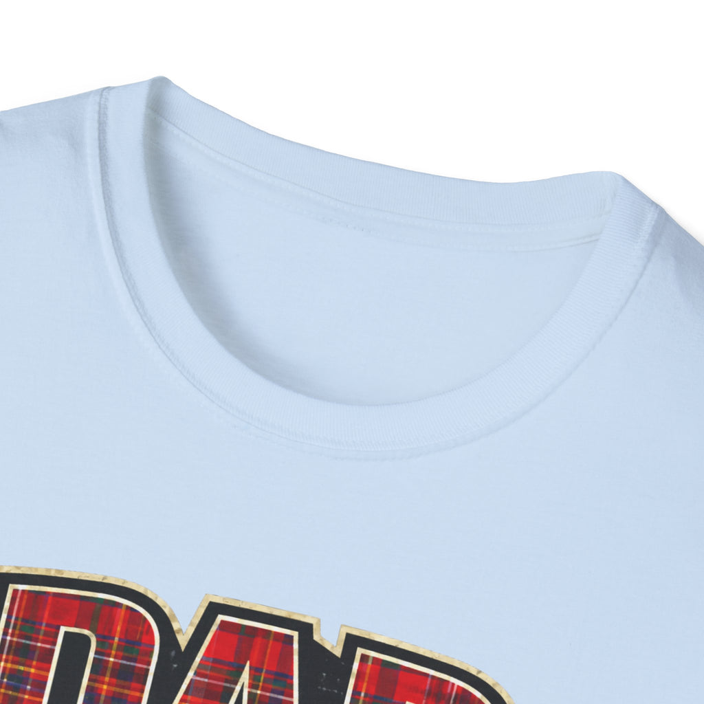 Dad Plaid Design T-Shirt — DAD Est. 2026 New Dad Gift
