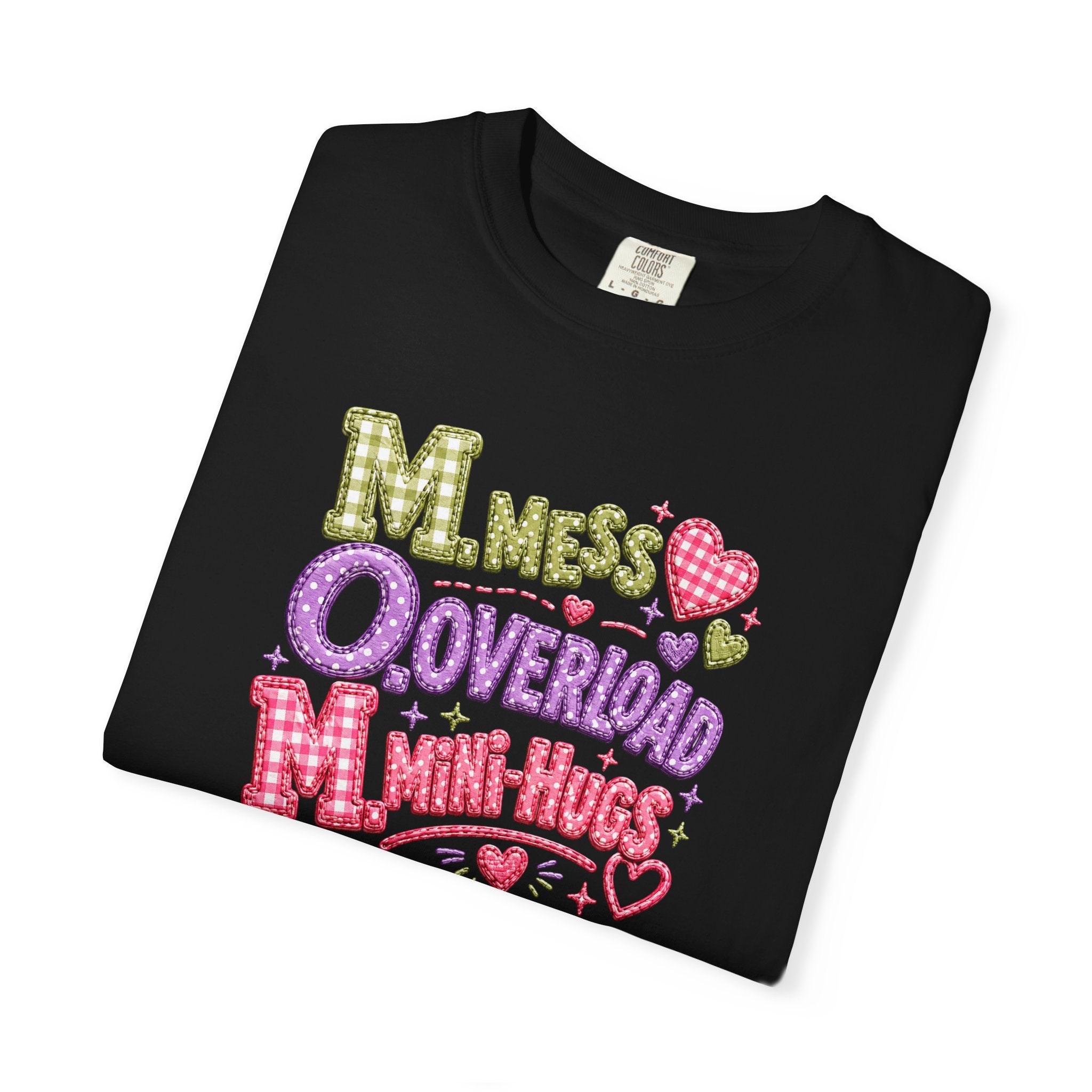 T‑Shirt — "Moms Overload Mini-Hugs" Cute Colorful Graphic Tee