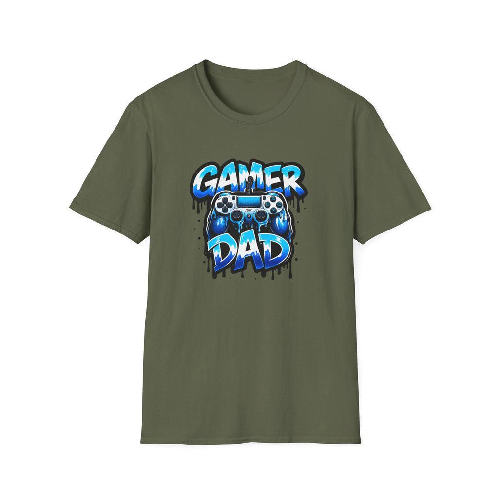 Gamer Dad T-Shirt — Blue Controller T-shirt