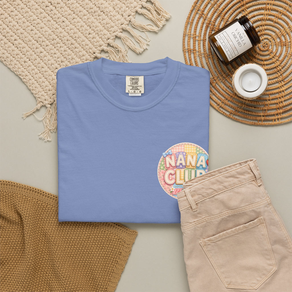 Nana Club T-Shirt — Retro Rainbow Badge Graphic