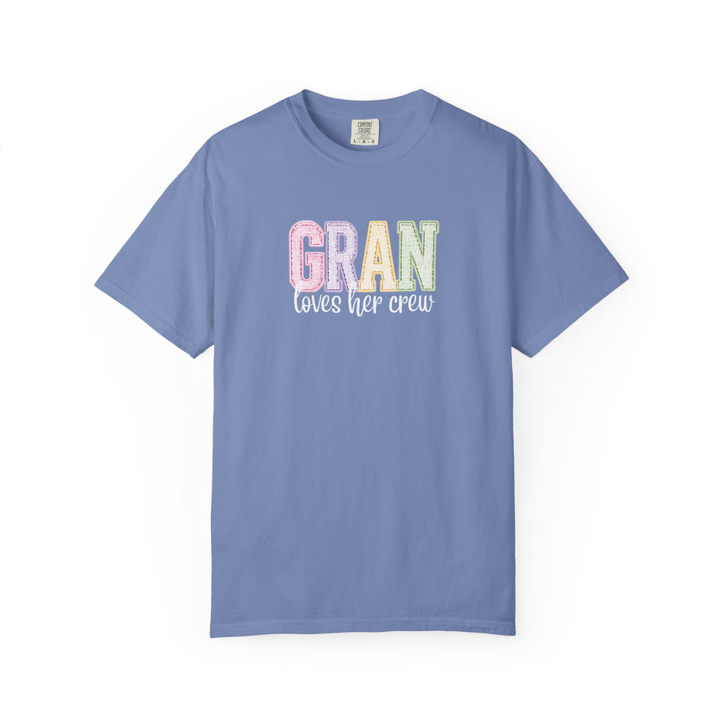 Gran Loves Her Crew T-Shirt — Pastel Grandma Shirt for Mother's Day & Family Gifts