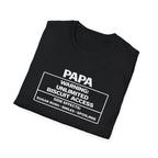 Papa Warning: Unlimited Biscuit Access T-Shirt