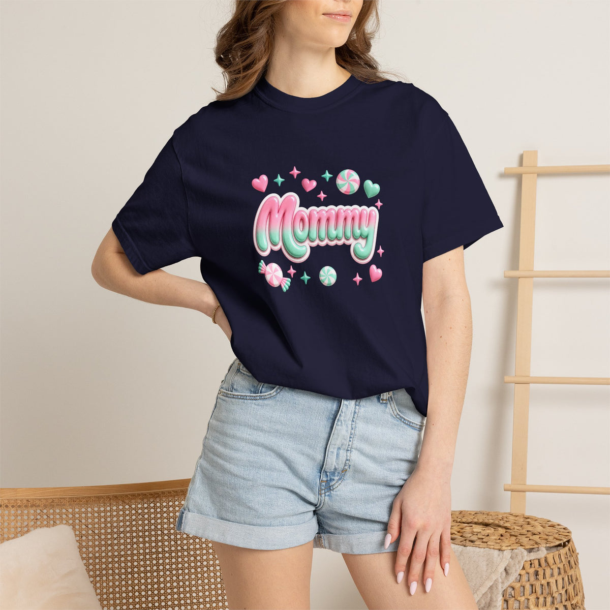 Mommy Pastel Candy Script T-Shirt