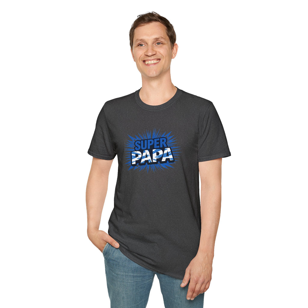 Super Papa Scotland Flag/Scottish themed T-Shirt – Comic Style Father’s Day Gift