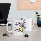 Super Dad Comic-Style 11oz Coffee Mug — Personalized Names (e.g., Warren, Cordelia)