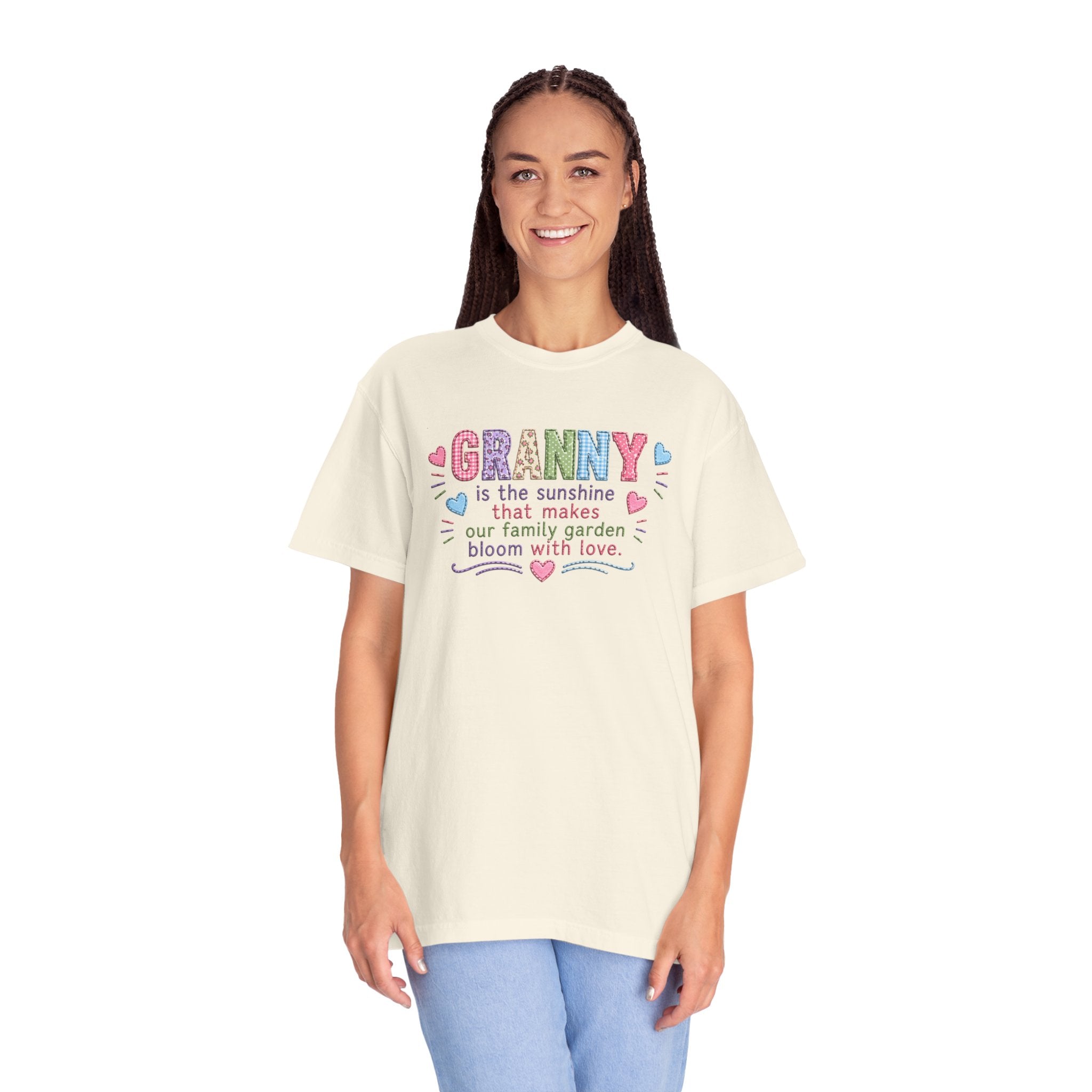 Granny Floral Tee — "Granny is the sunshine that makes our family garden bloom with love"