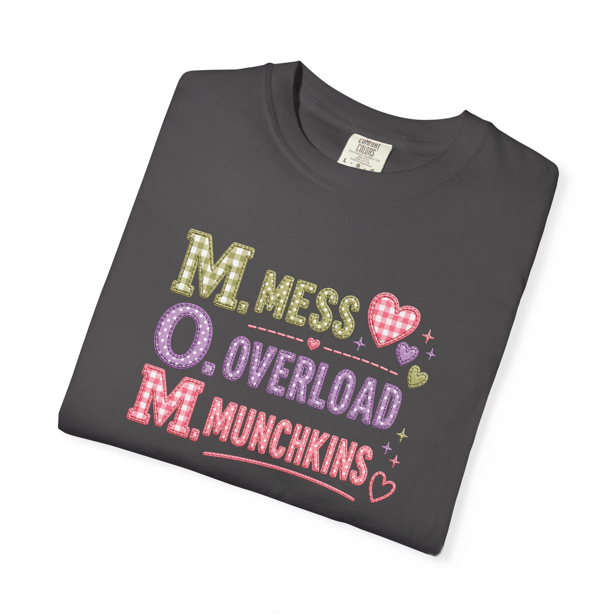 M.O.M. Graphic T-Shirt — "Mess Overload Munchkins" Cute Mom Tee
