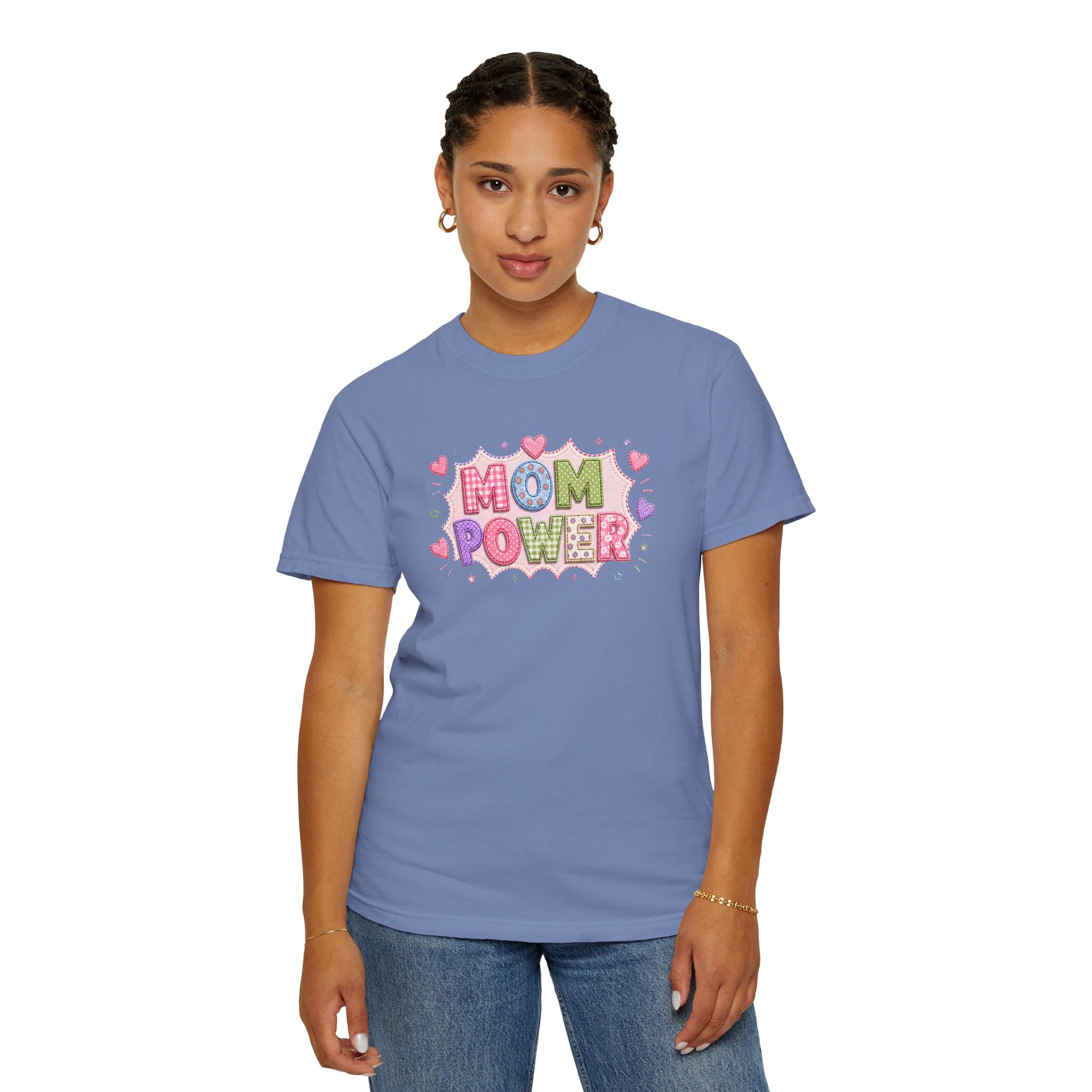 Mom Power T-Shirt — Cute Pastel Heart Mother's Day Tee