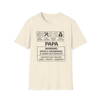 Papa Warning T-Shirt — Funny Grandpa Gift, 'Spoils Grandkids & Hands Out Biscuits' Tee