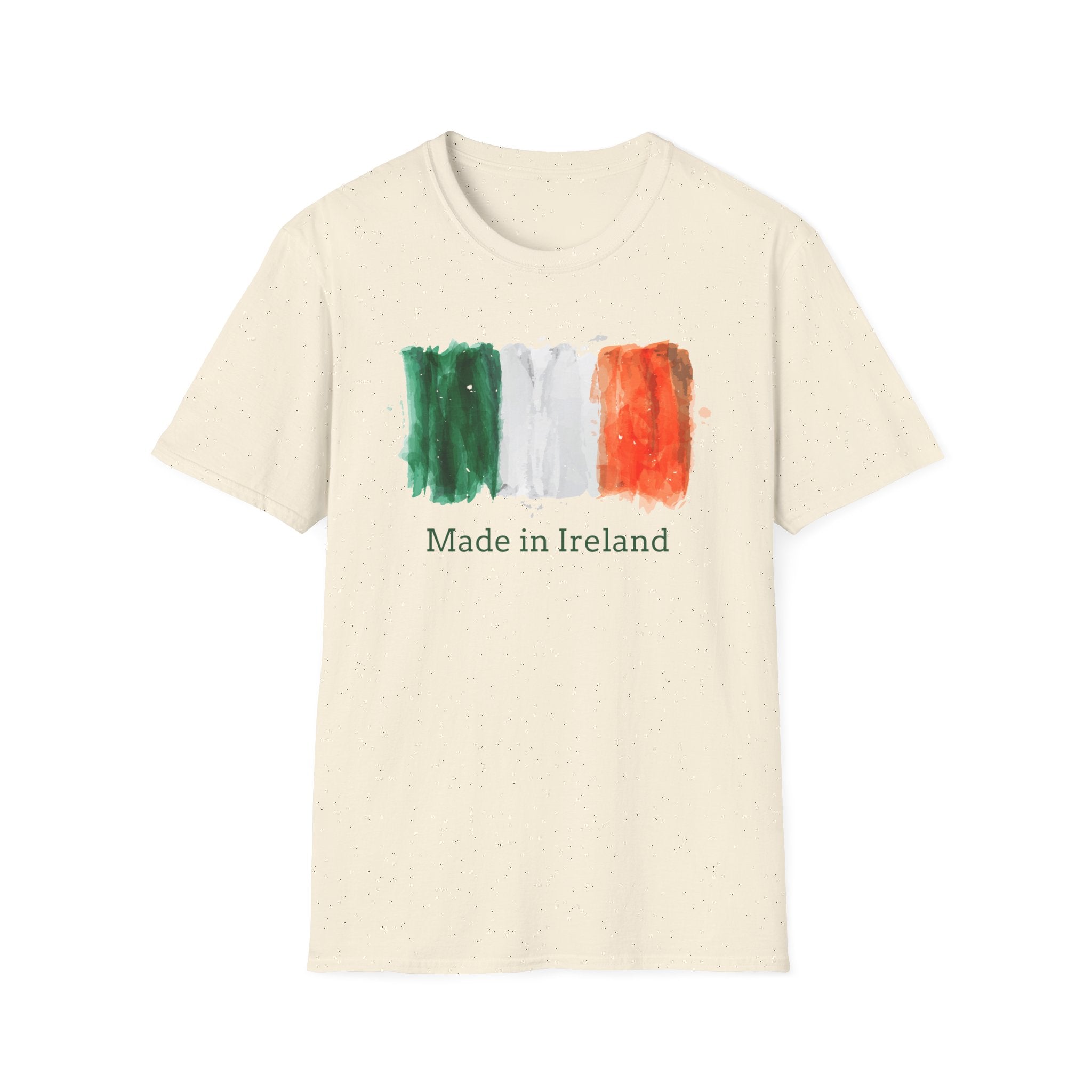 Made in Ireland T-Shirt — Watercolor Irish Flag Tee