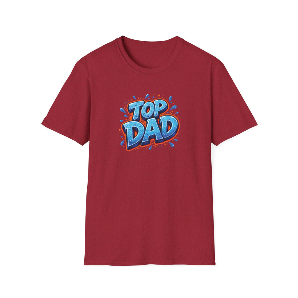 "Top Dad" Blue Graffiti Father T-Shirt