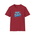 "Top Dad" Blue Graffiti Father T-Shirt