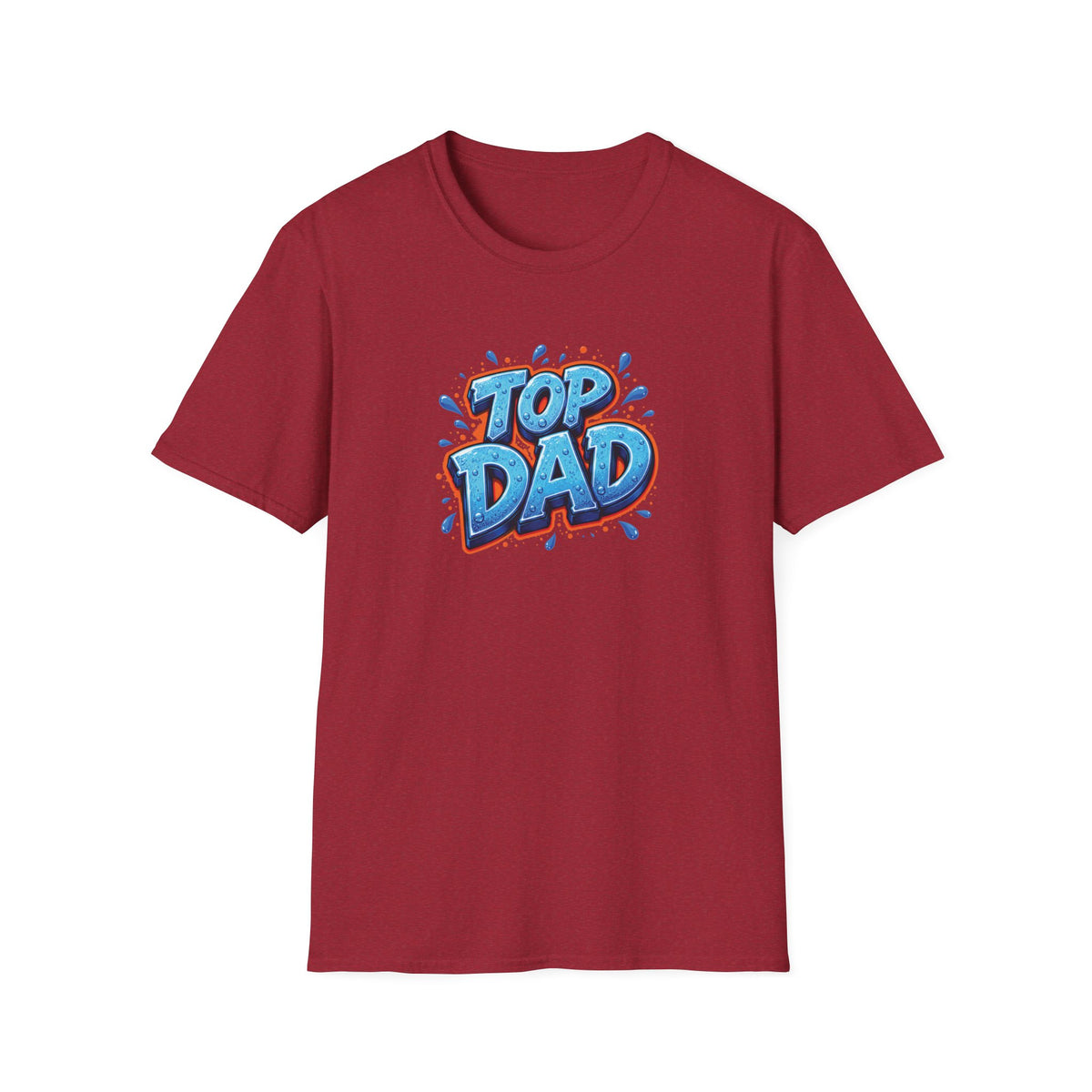 "Top Dad" Blue Graffiti Father T-Shirt
