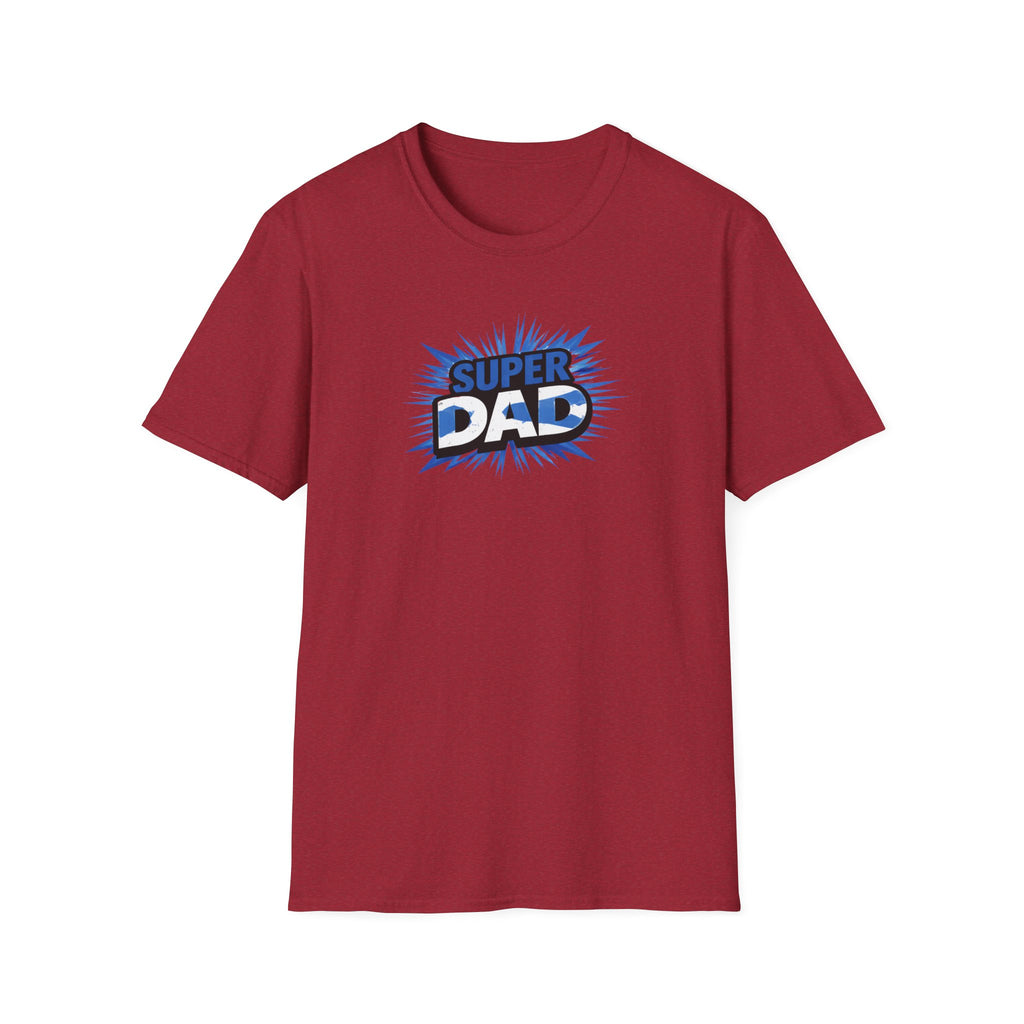 Super Dad T-Shirt — Scotland Flag themed Comic-Style Father's Day Gift
