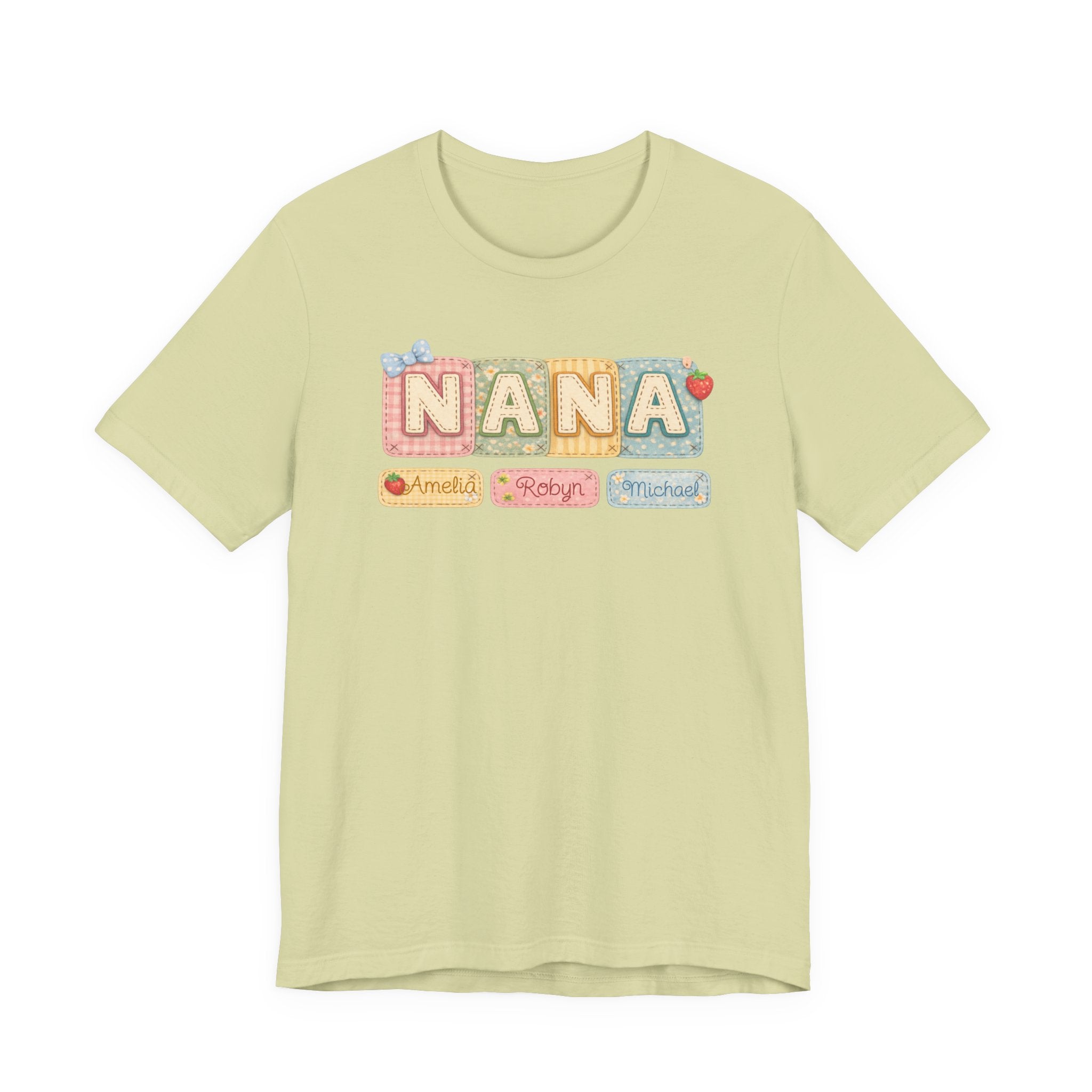 Nana Baby Blocks Tee — Personalized Grandmother Name Shirt