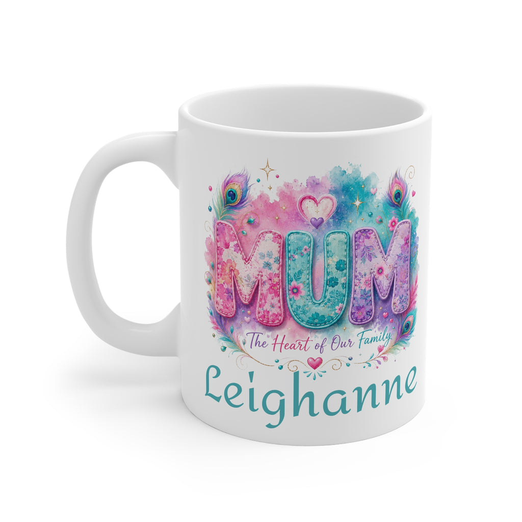 MUM "Heart of Our Family" Mug - Personalised