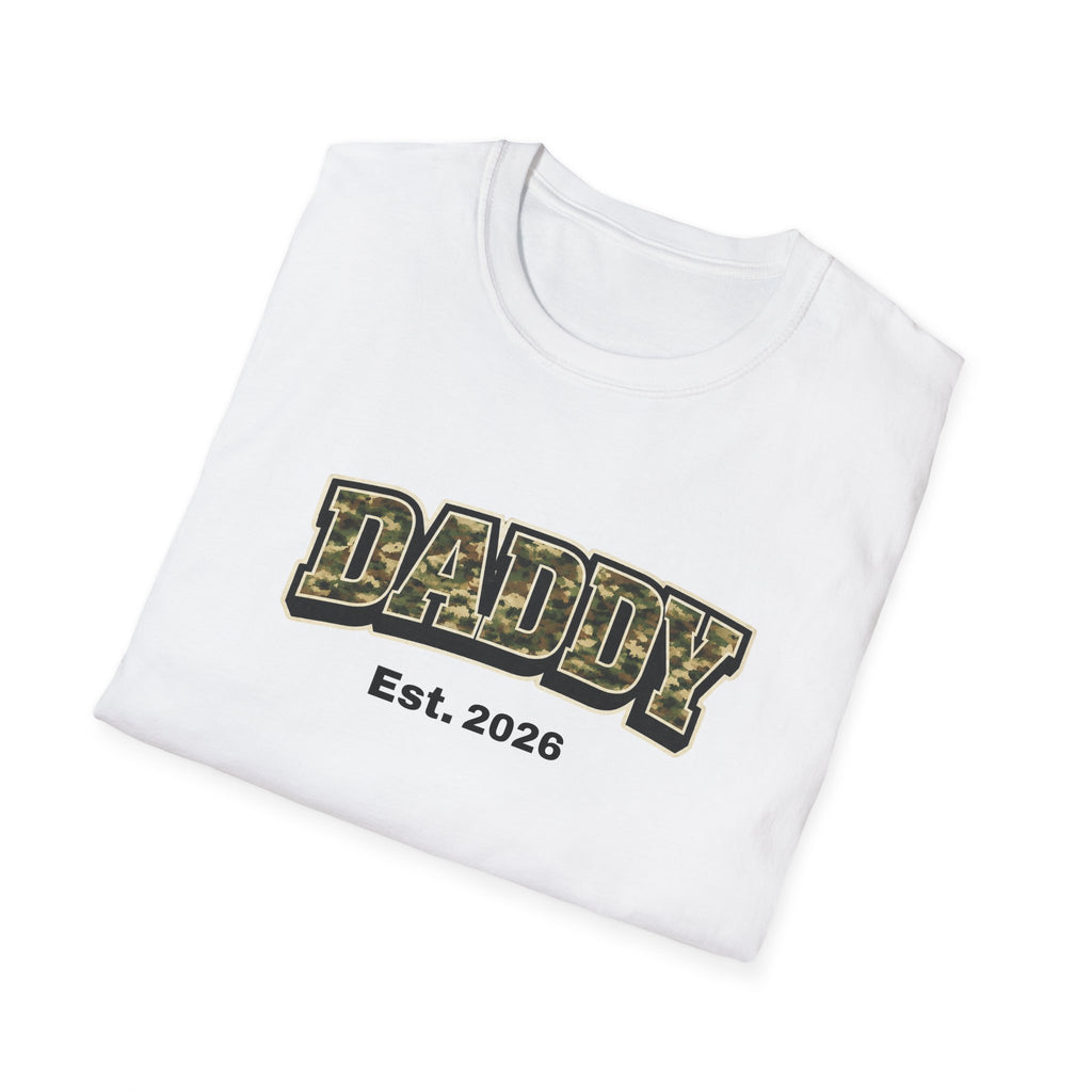 Daddy Est. 2026 Camo T-Shirt — New Dad Gift