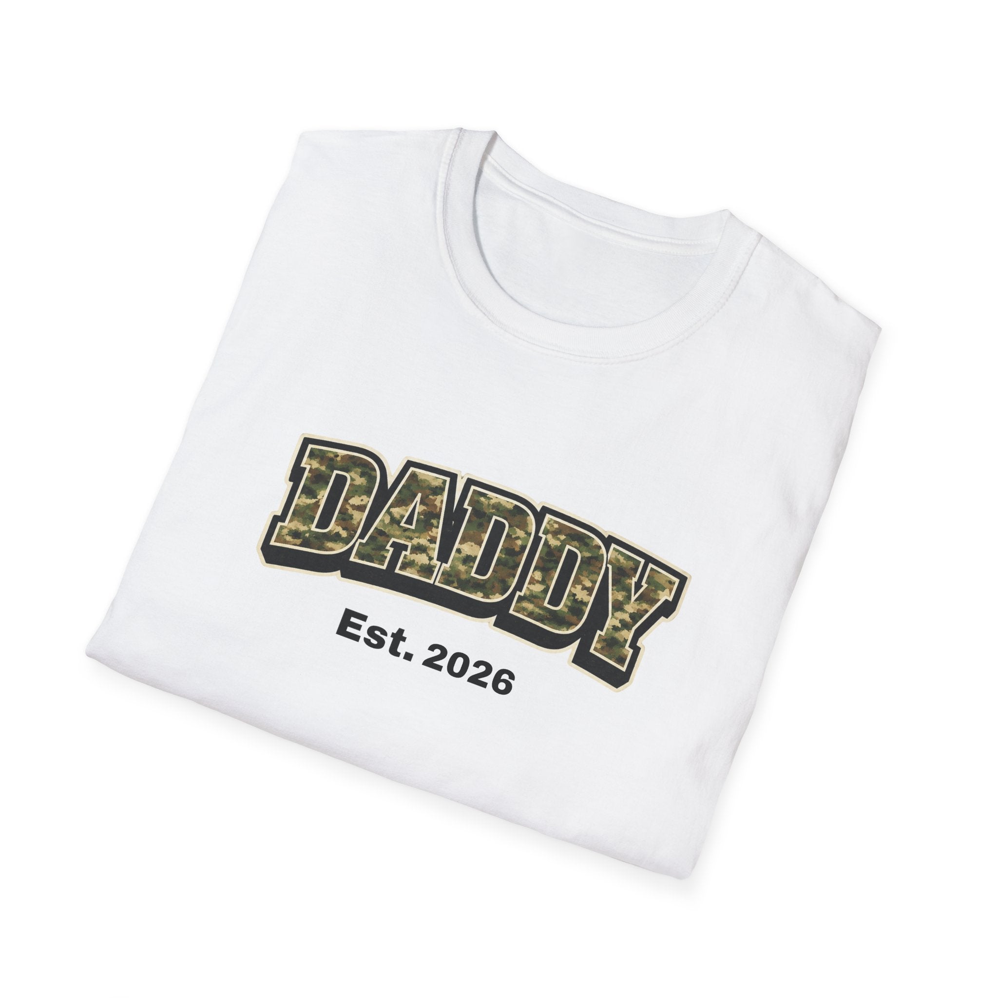 Daddy Est. 2026 Camo T-Shirt — New Dad Gift