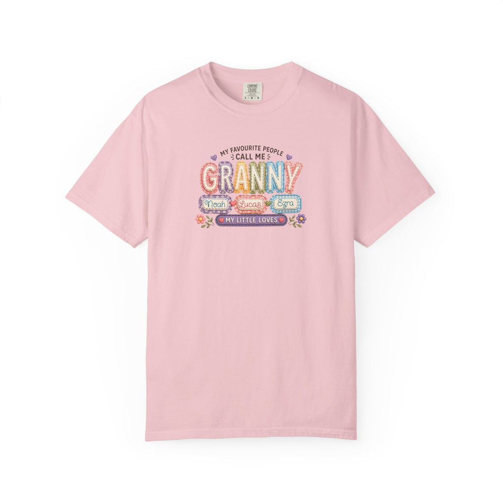 Granny Floral Retro Tee — "My Favourite People Call Me Granny"