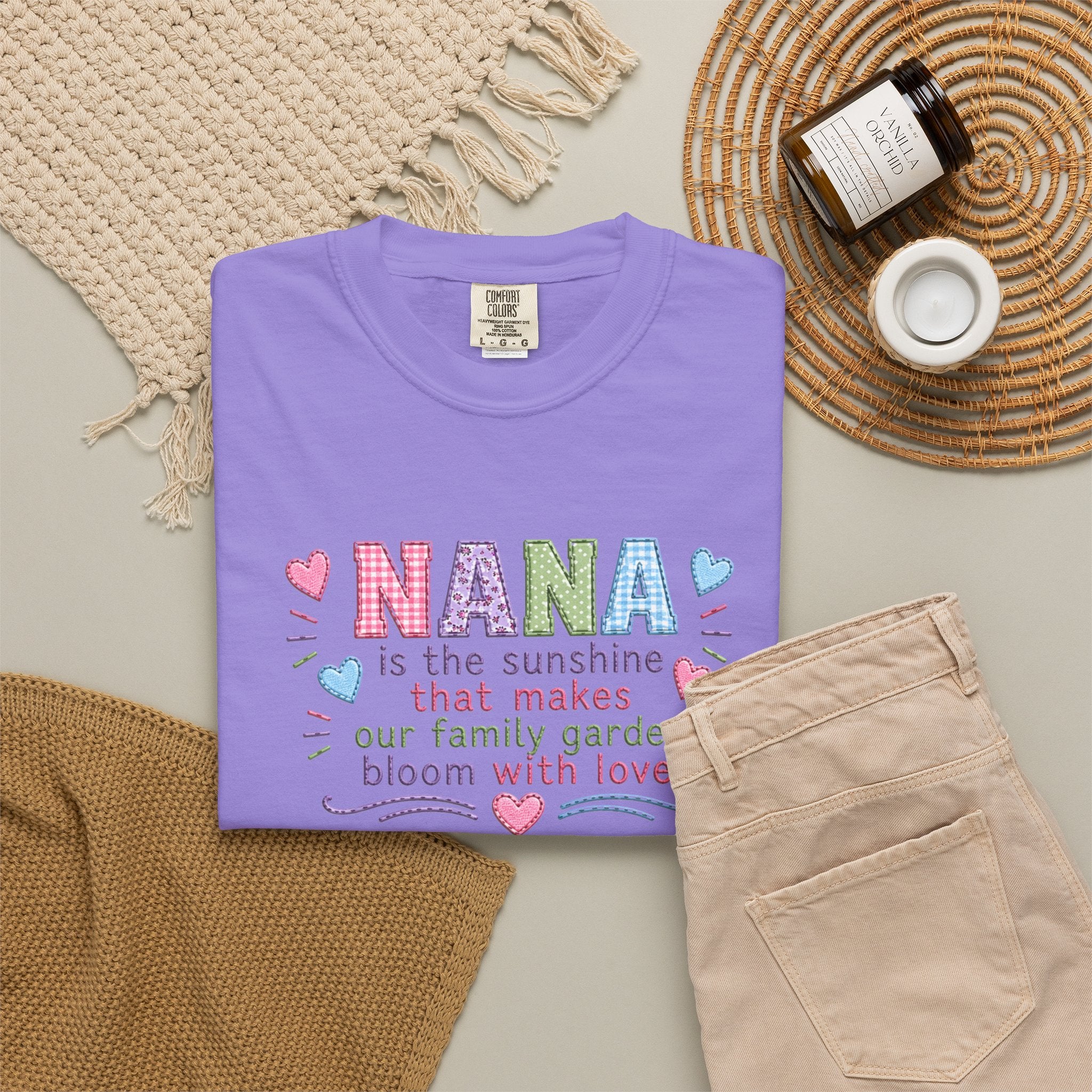 Nana Sunshine Floral T-Shirt — “NANA is the sunshine that makes our family garden bloom with love”