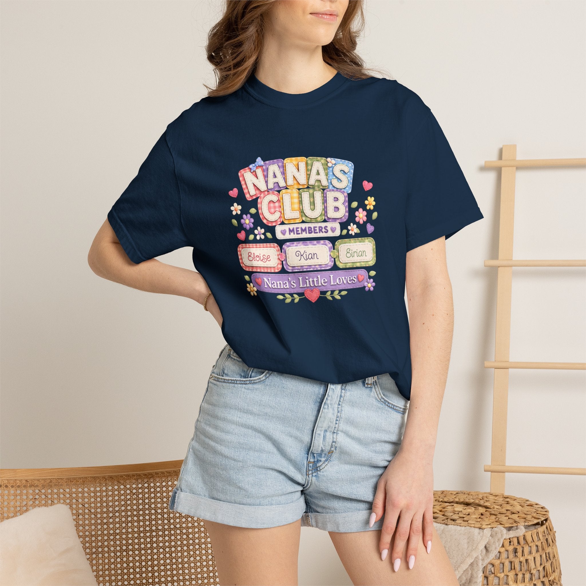 Nana's Club T-Shirt — 'Nana's Little Loves' Cute Floral Grandma Tee