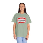 Hello My Name Is Grandmother T-Shirt - Retro Name Badge Tee for Moms & Grandmas
