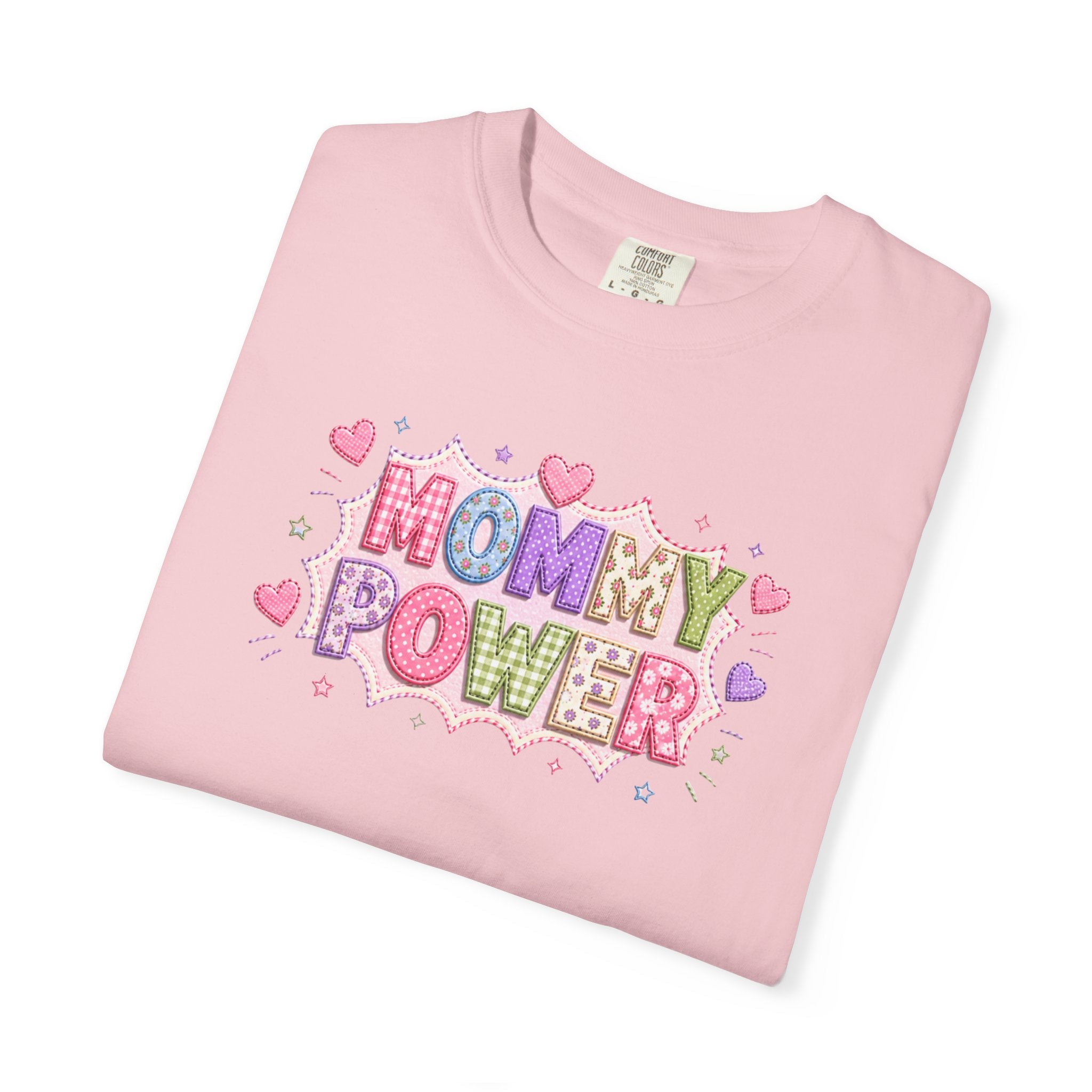 Mommy Power T-Shirt — Cute Heart Graphic Tee for Moms, Mother’s Day Gift