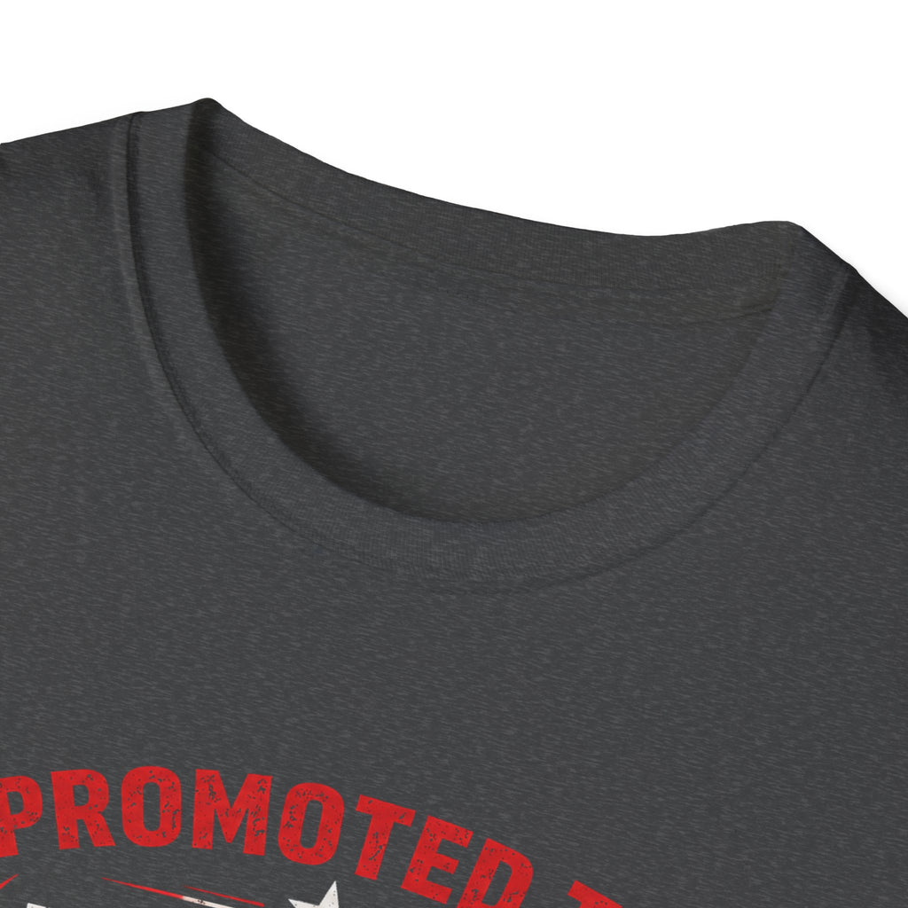 Promoted to Dad T-Shirt — New Dad Announcement Gift, Father’s Day Tee