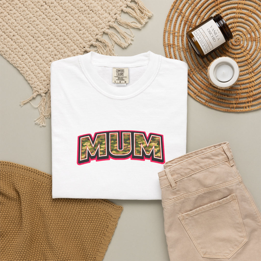 Mum Camo Print Logo T-Shirt