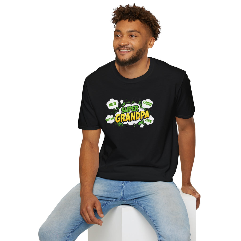 Super Grandpa T-Shirt – Comic Book Style Grandfather Gift