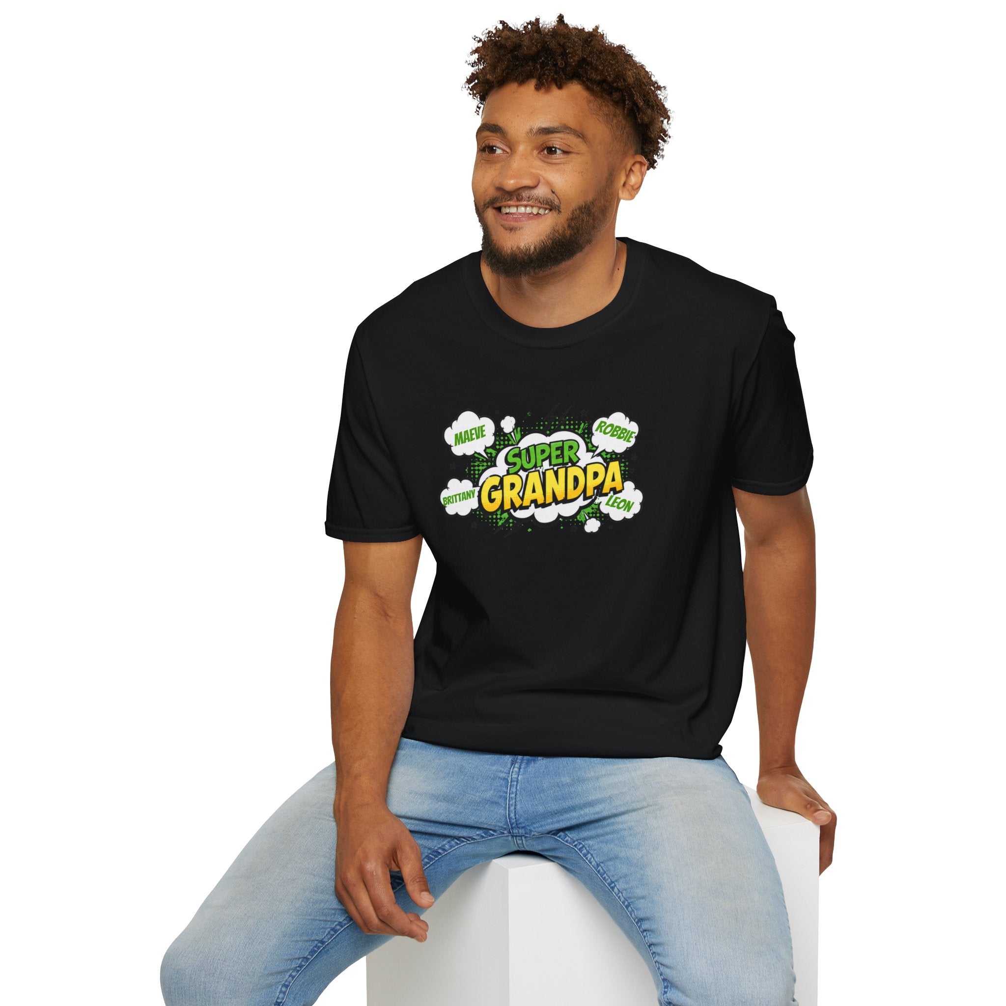 Super Grandpa T-Shirt – Comic Book Style Grandfather Gift