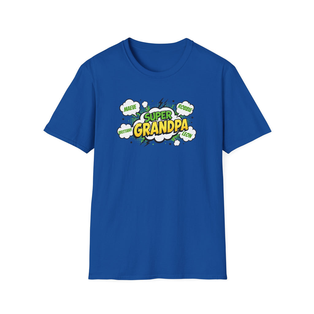 Super Grandpa T-Shirt – Comic Book Style Grandfather Gift
