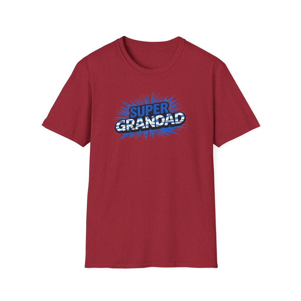 Super Grandad Scotland Flag/Scottish themed T-Shirt — Retro Comic Gift for Grandpa, Father’s Day & Birthday
