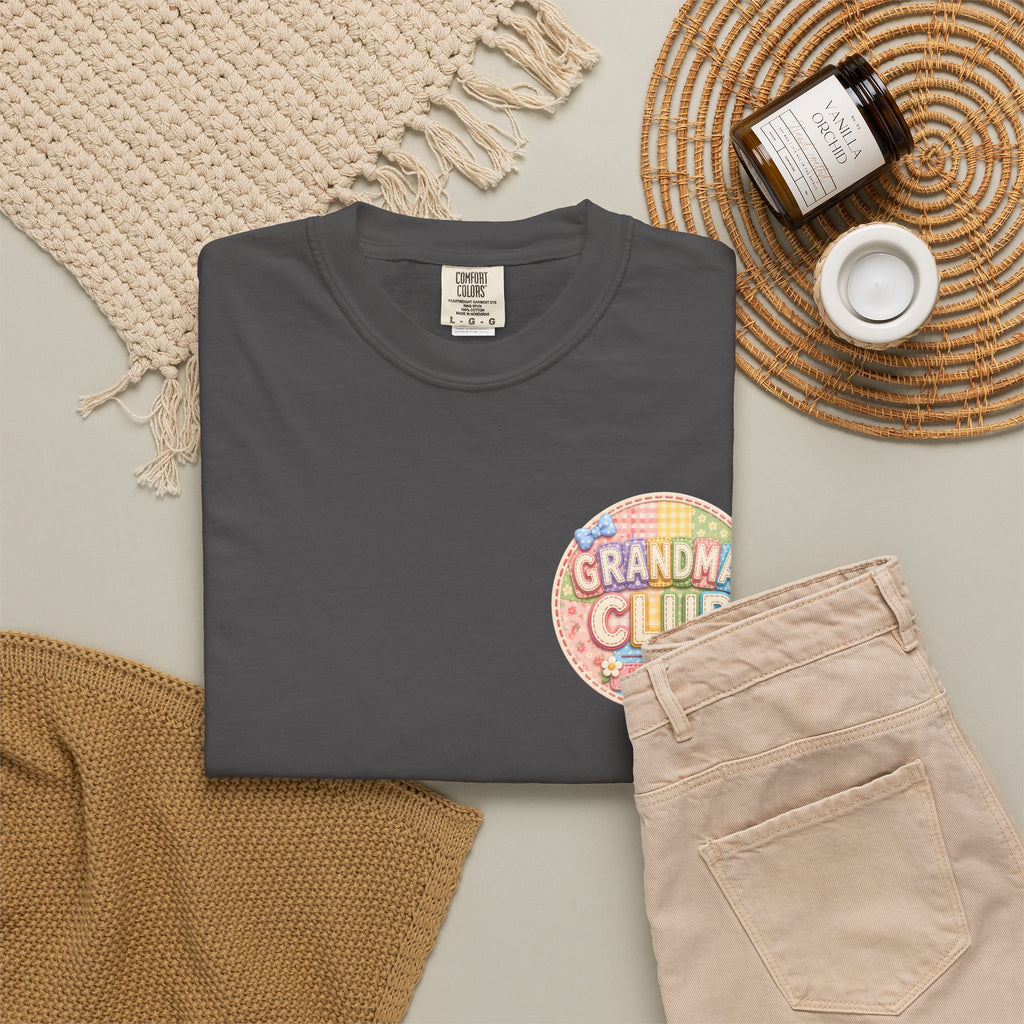 Grandma Club T-Shirt — Retro Floral Graphic