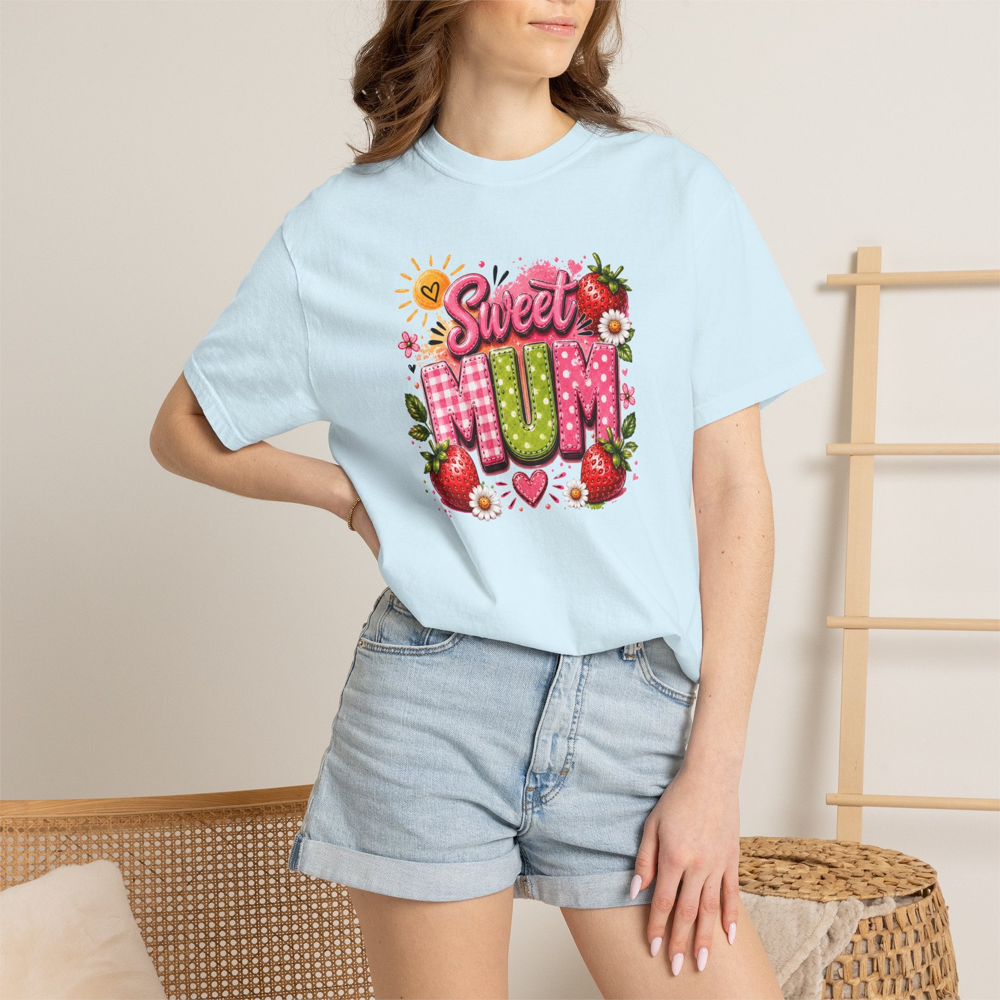 Sweet Mum T-Shirt — Floral Strawberry Mother's Day Tee