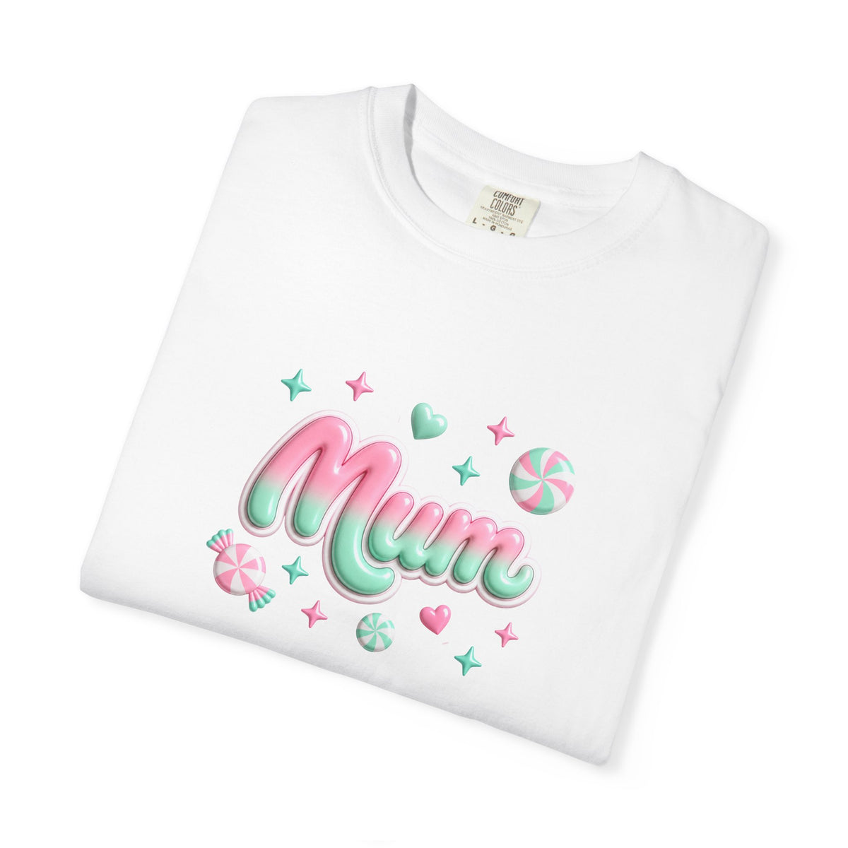 Mum Pastel Candy Script T-Shirt