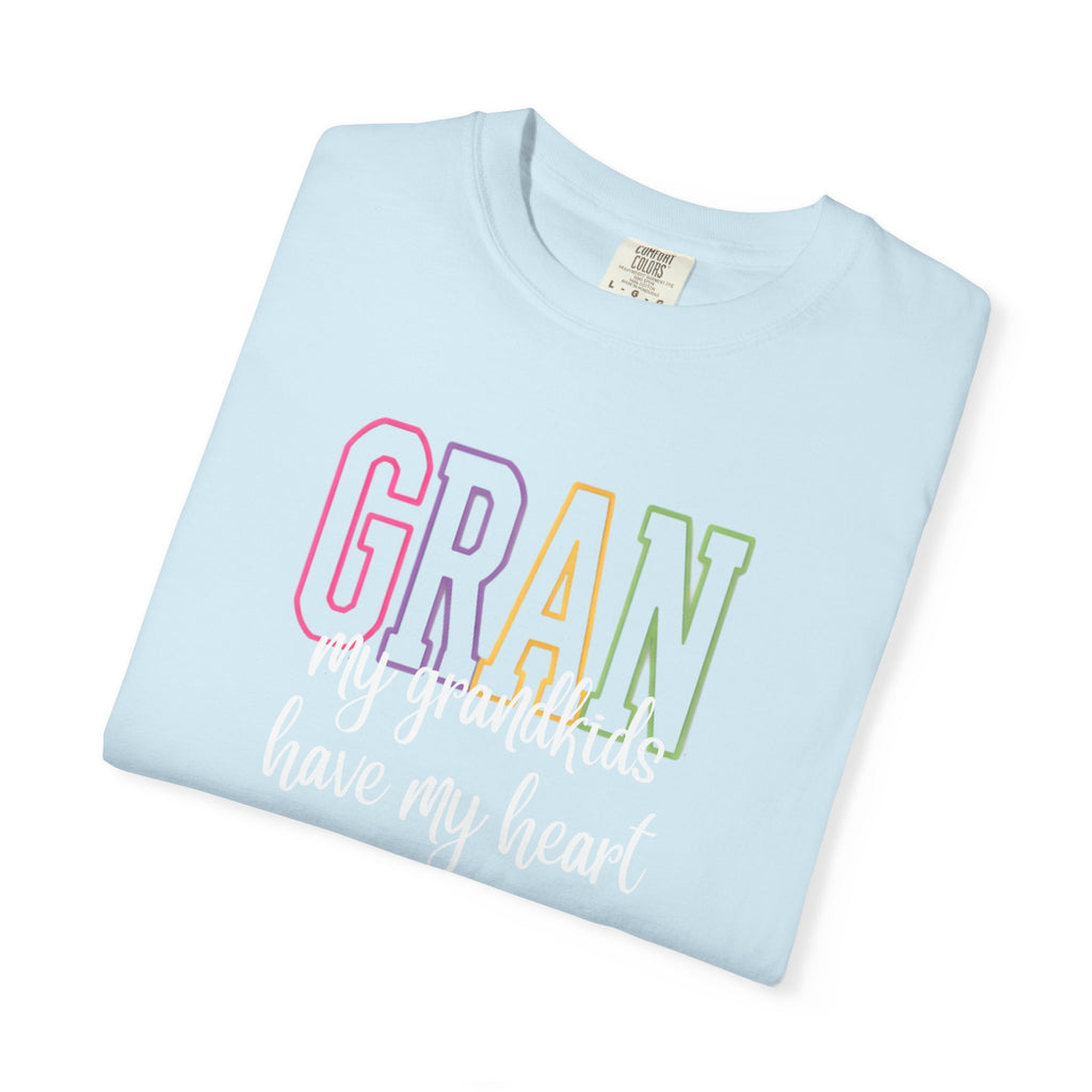 T-Shirt — "Gran my grandkids have my heart" Pastel Graphic Grandma Tee