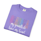 Grandma T-Shirt — "My Grandkids Have My Heart" Pastel Graphic Tee