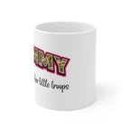 Mummy Camo Mug - "Mummy loves her little troops" Military Mom Coffee Cup
