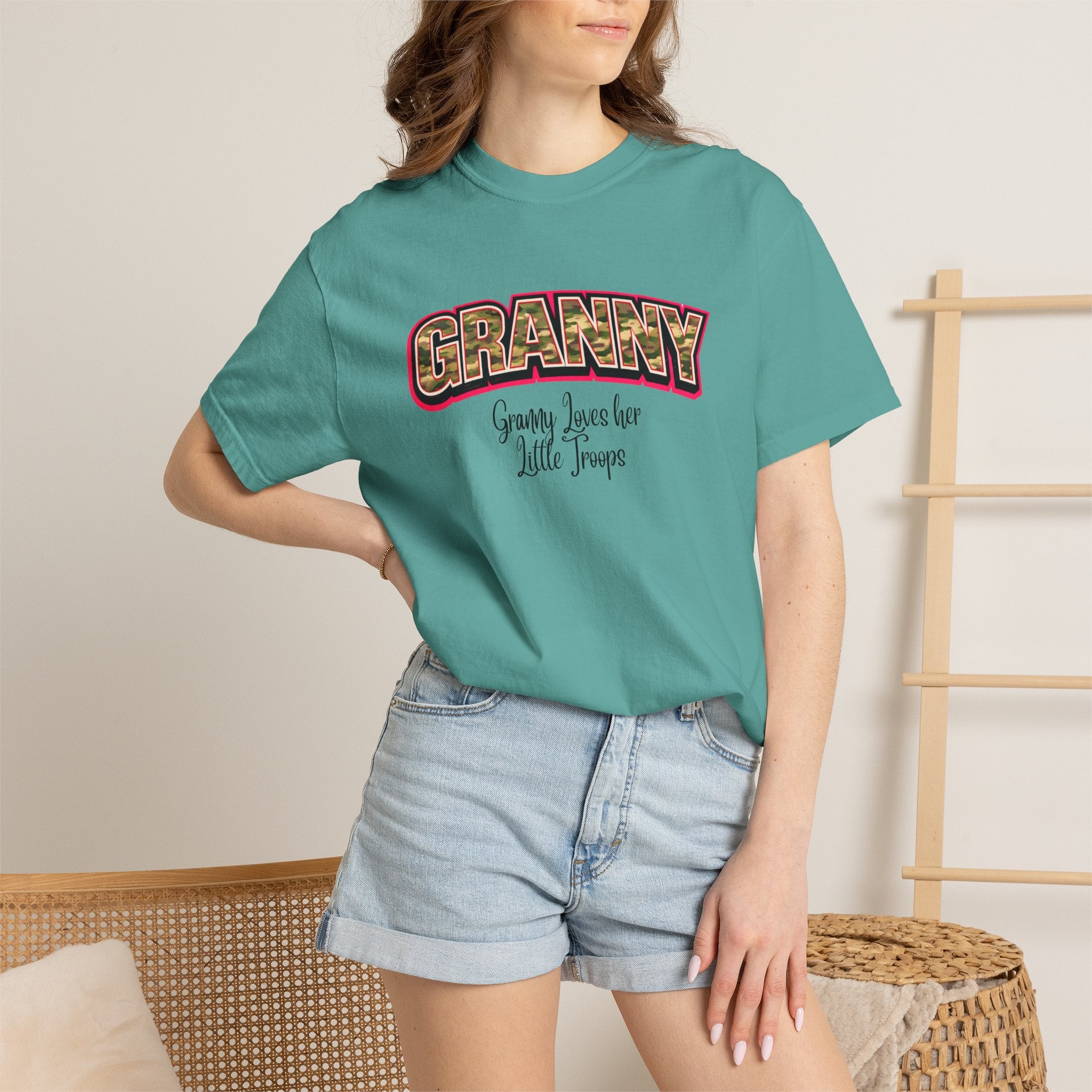 Granny "Granny Loves Her Little Troops" Graphic T-Shirt