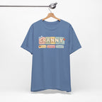 Granny Retro Nameplate T‑Shirt — Personalized Grandma Tee