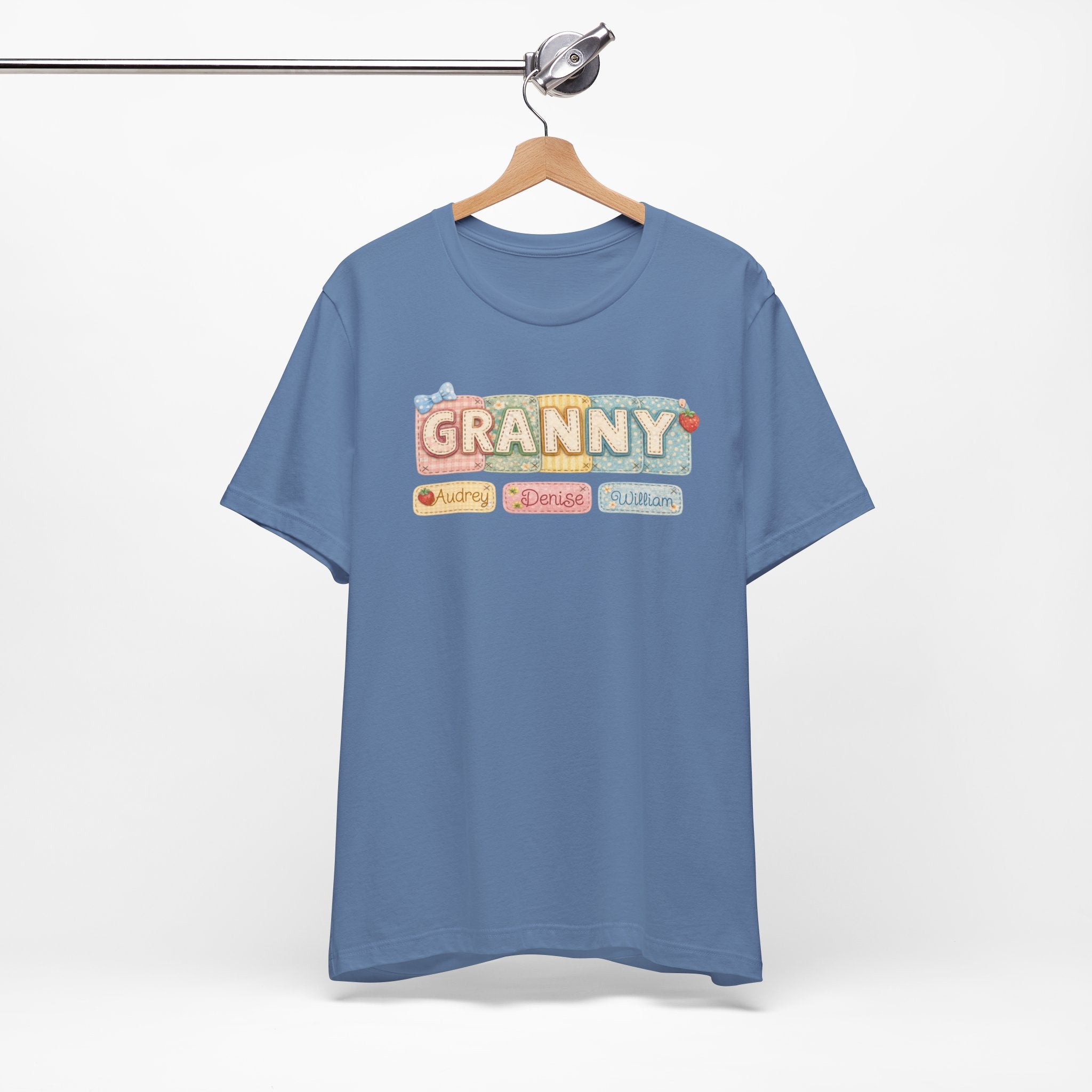 Granny Retro Nameplate T‑Shirt — Personalized Grandma Tee